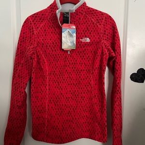 Red Patterned North Face Jacket (xsmall)